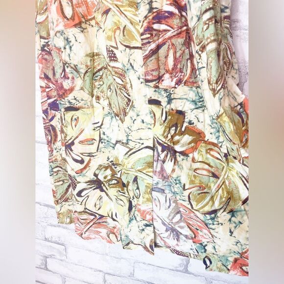 Jams World Midi Tropical Leaf Printed Marble Fern Dress With Pockets - Picture 3 of 7